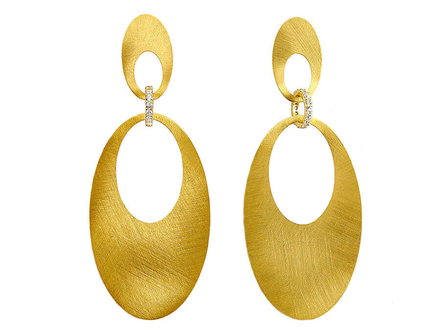 Retro Maxi Earrings with two oval elements