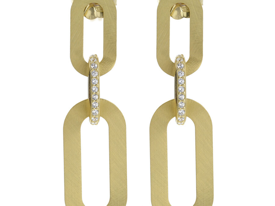 Gli Ovali medium-sized earrings with intertwined elements
