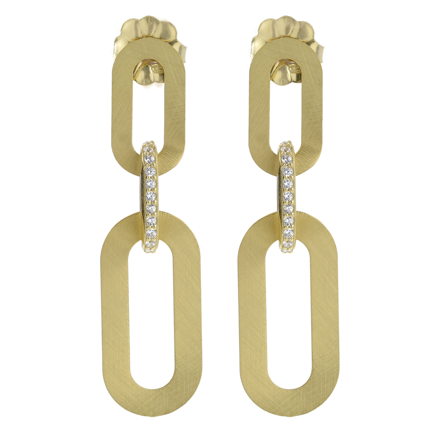 Orecchini medi Gli Ovali con elementi intrecciati Aquaforte Vicenza