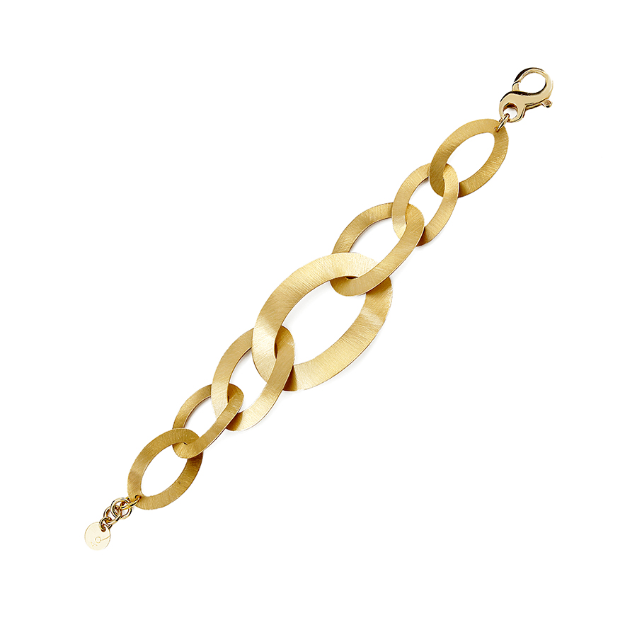 Aquaforte - Bracciale Argento 925/000 Placcato oro giallo 23 carati - Linea Vintage - Collezione Glamour