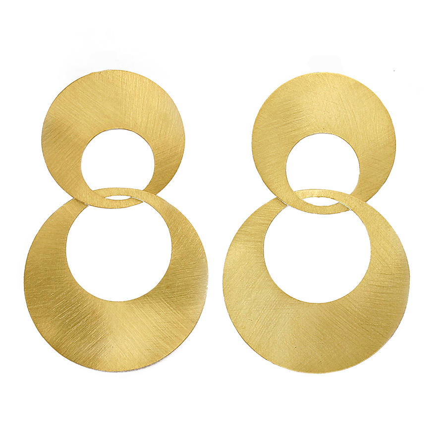 Aquaforte - Orecchini Argento 925/000 Placcato oro giallo 23 carati - Linea Vintage - Collezione Glamour