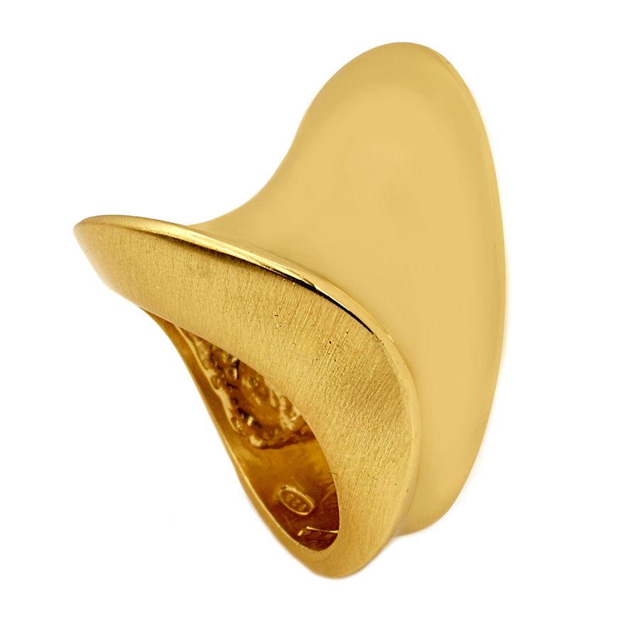 Aquaforte - Anello Argento 925/000 Placcato oro giallo 23 carati - Linea Vintage - Collezione Glamour