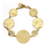 Aquaforte - Bracciale Argento 925‰ Placcato oro giallo 23 carati - Linea Onde - Collezione Glamour