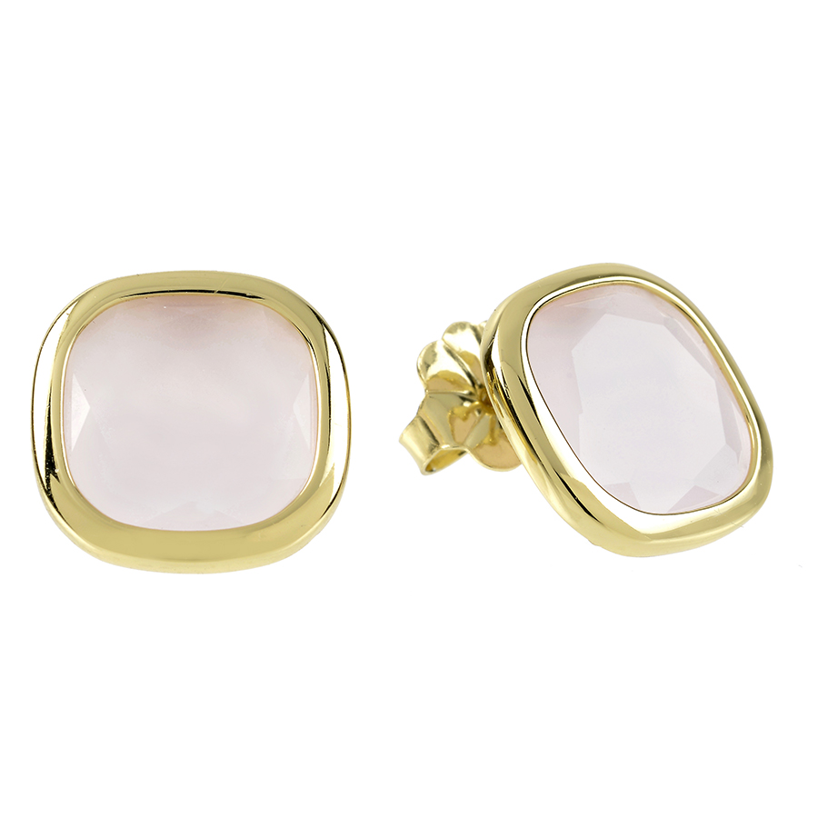 Orecchini Creole Oro Rosa 9ct Taglio Diamantato - Carissima