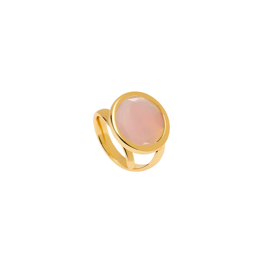 Anello regolabile Le Chicche con pasta vitrea rosa milky 16mm-0