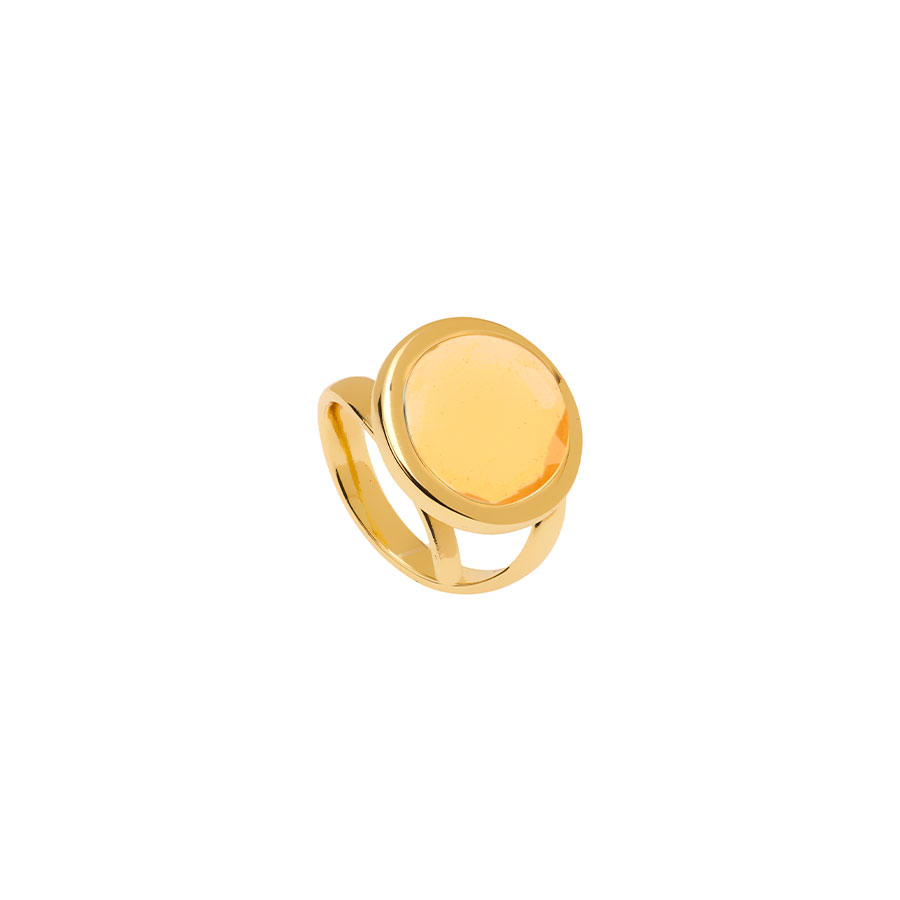 Anello regolabile Le Chicche con pasta vitrea champagne milky 16mm-0