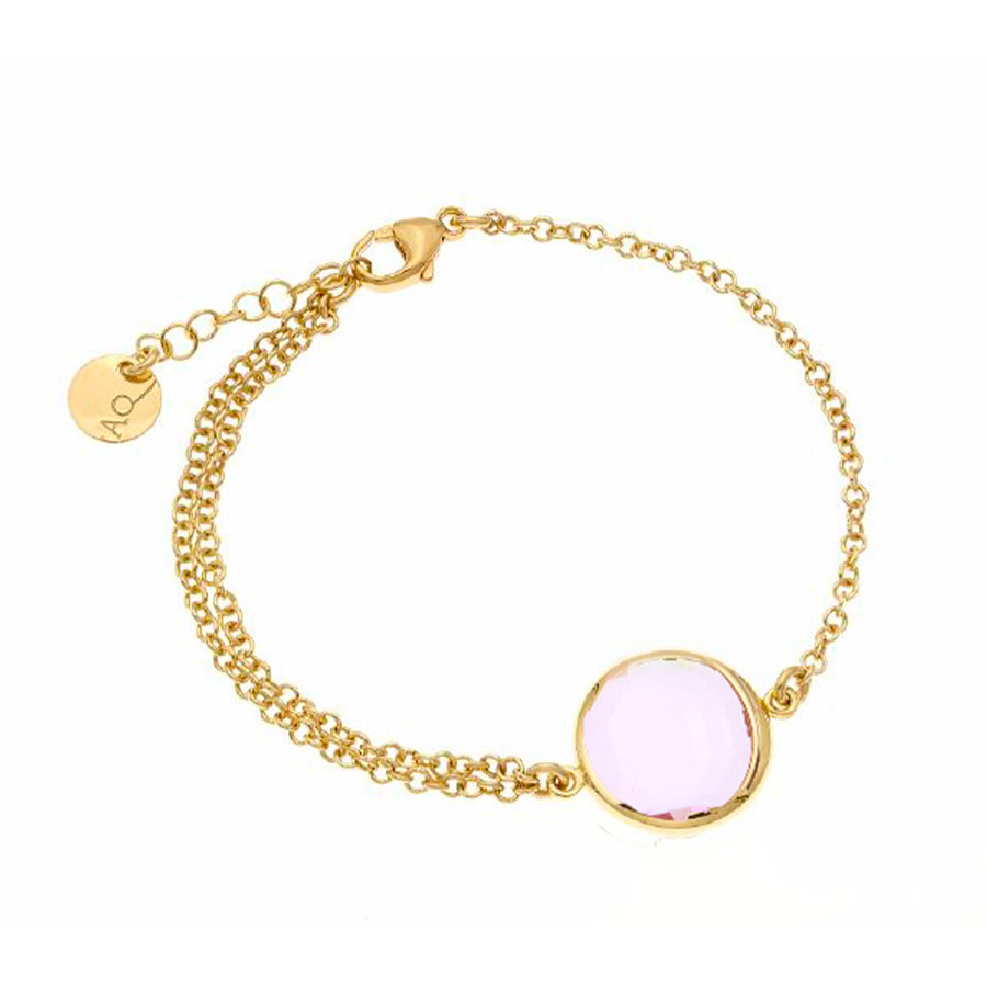 Bracciale Le Chicche con pasta vitrea 16mm rosa baby-0