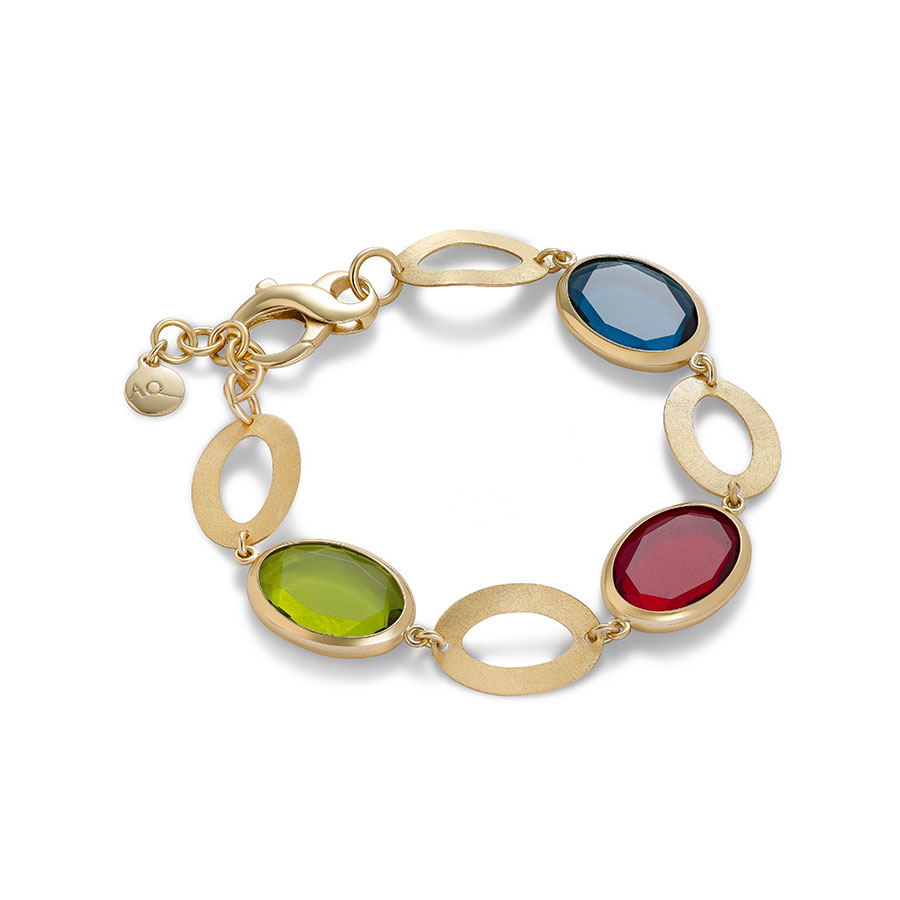 Bracciale Caramelle Vintage con paste vitree multicolore-0