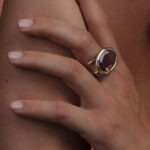 Anello Caramelle Ovali con pasta vitrea Ametista-6181