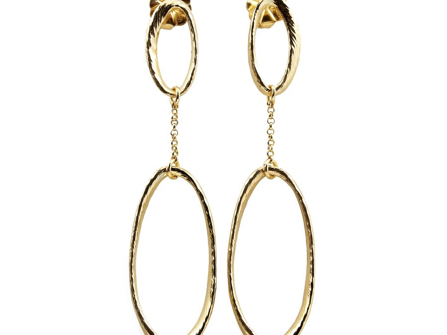 Catene earrings with two elements linked by a light chain